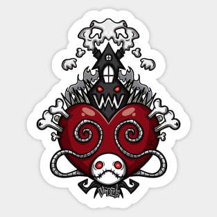 Halloween Heart Red Variant Sticker